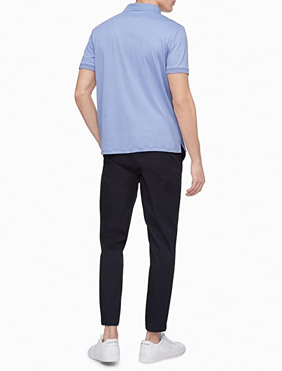 Calvin Klein Men's Liquid Touch Polo Solid w/ UV-Protection Color Serenity Size XXL