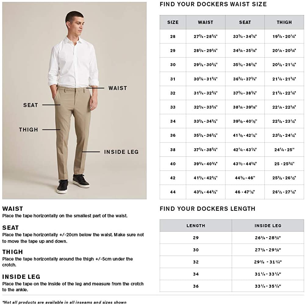 Dockers Men's Classic Fit Easy Khaki Pants Black 36Wx29L