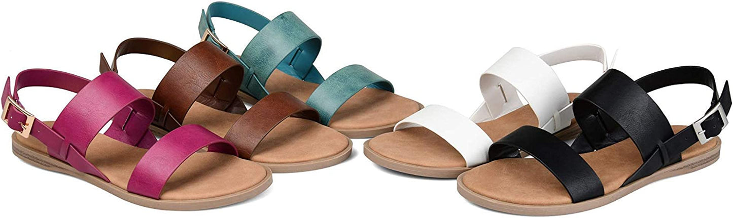 Brinley Co. Womens Dual Strap Open-Toe Sandal Color Black Size 10M