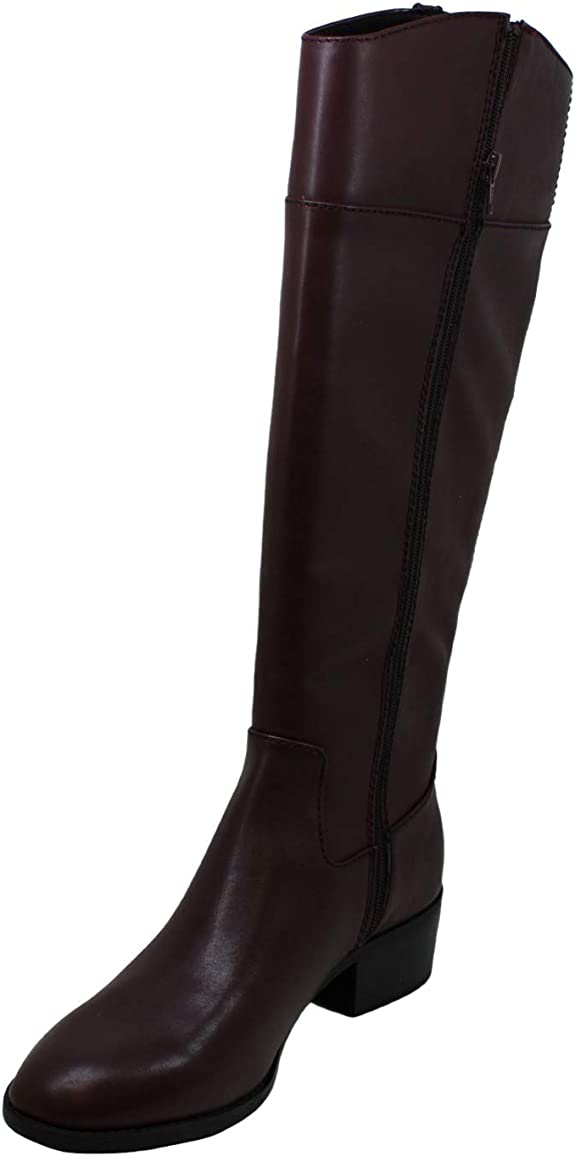 Alfani Women's Bexleyy Wide-Calf Riding Boots Color Cognac Leather Size 7M