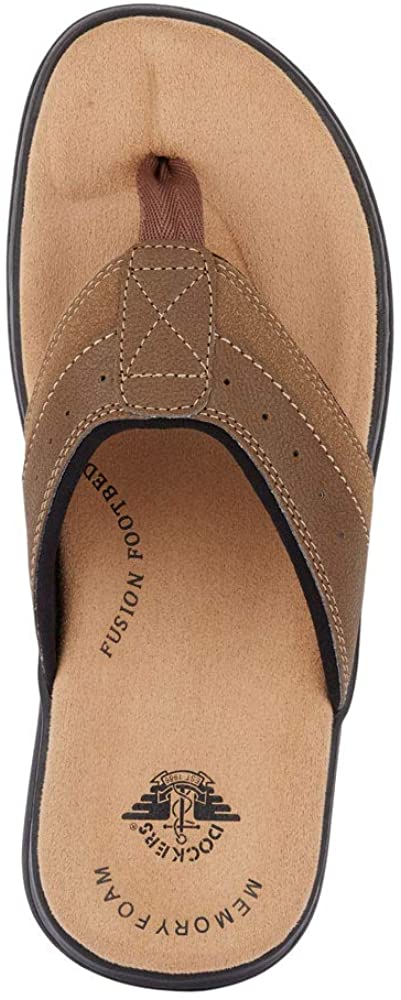 Dockers Men's Laguna Flip Flop Color Dark Tan Size 7M
