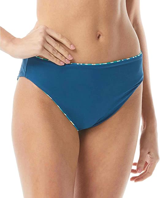 Vince Camuto Women's Standard Reversible High Leg Bikini Bottom Color Azure 426 Size M