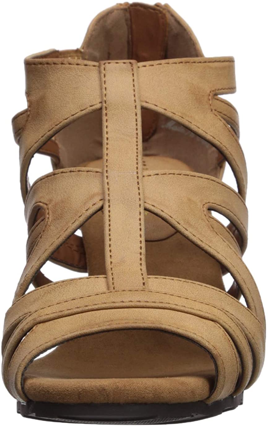 Easy Street Women's Amaze Dress Sandals Color Cognac Size 11M