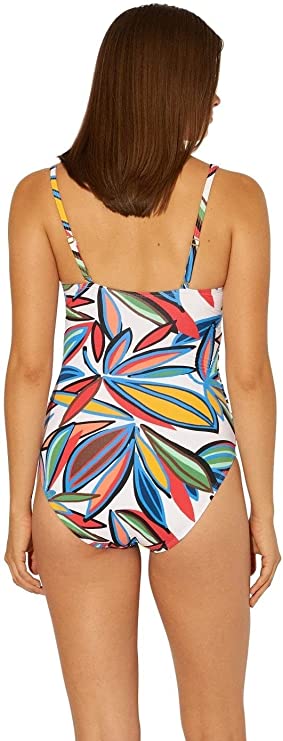 Bleu Rod Beattie Lush Life Shirred Underwire One-Piece Swimsuit Multicolor Size 4