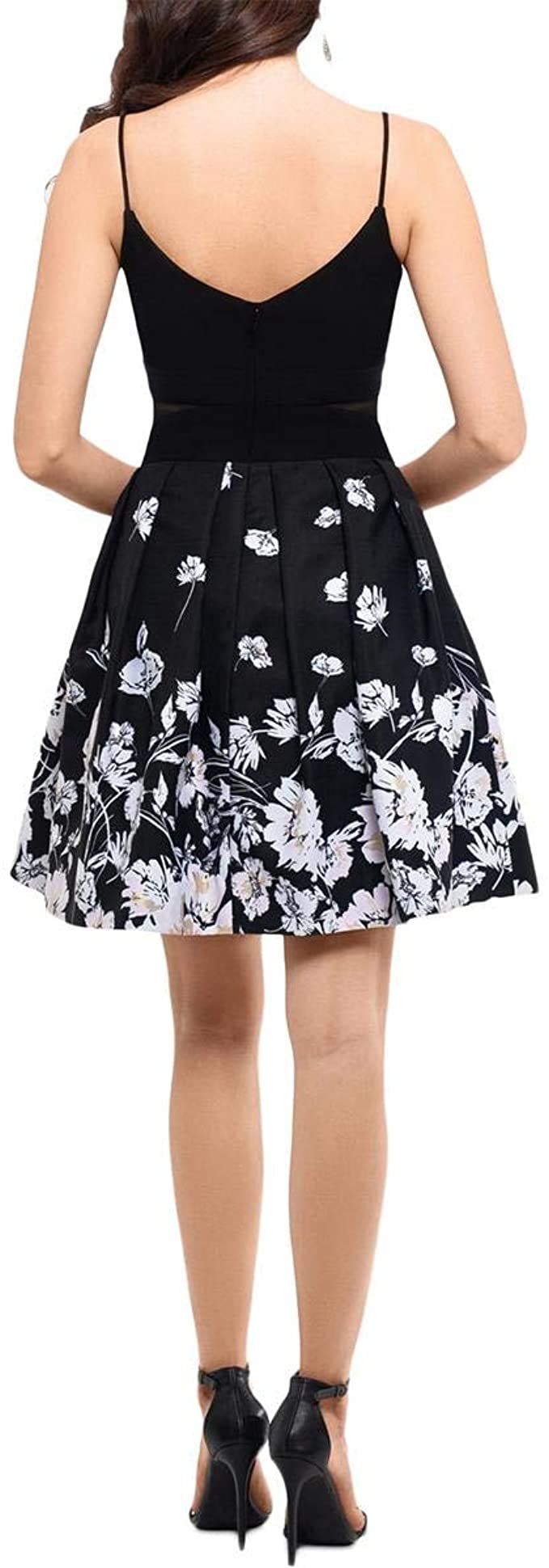 Xscape Women’s Skirt Fit & Flare Cocktail Dress Color Black-Ivory Size 8