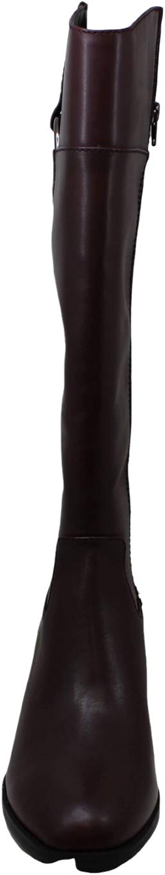Alfani Women's Bexleyy Wide-Calf Riding Boots Color Cognac Leather Size 7M