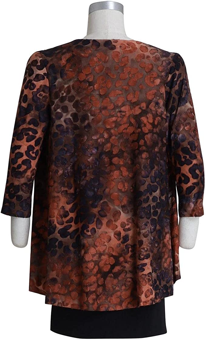 Connected Apparel Women's Petites Layered V-Neck Shift Dress Color Black Size 4P