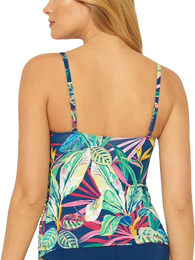 Bleu Rod Beattie Womens Printed Knot-Front Swim Top Separates Multicolor Size 12