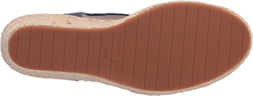 Kenneth Cole New York Olivia Cross Wedged Heel Sandal Color Lapis Blue Size 10M