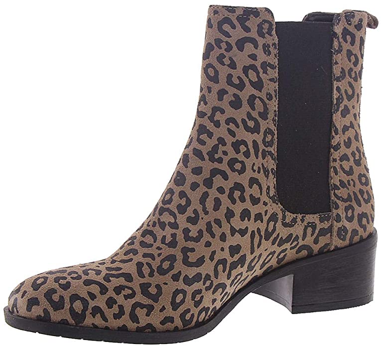 Kenneth Cole REACTION Womens Salt Leather Closed Toe Chelsea Boots Color Natural Leopard Size 7M