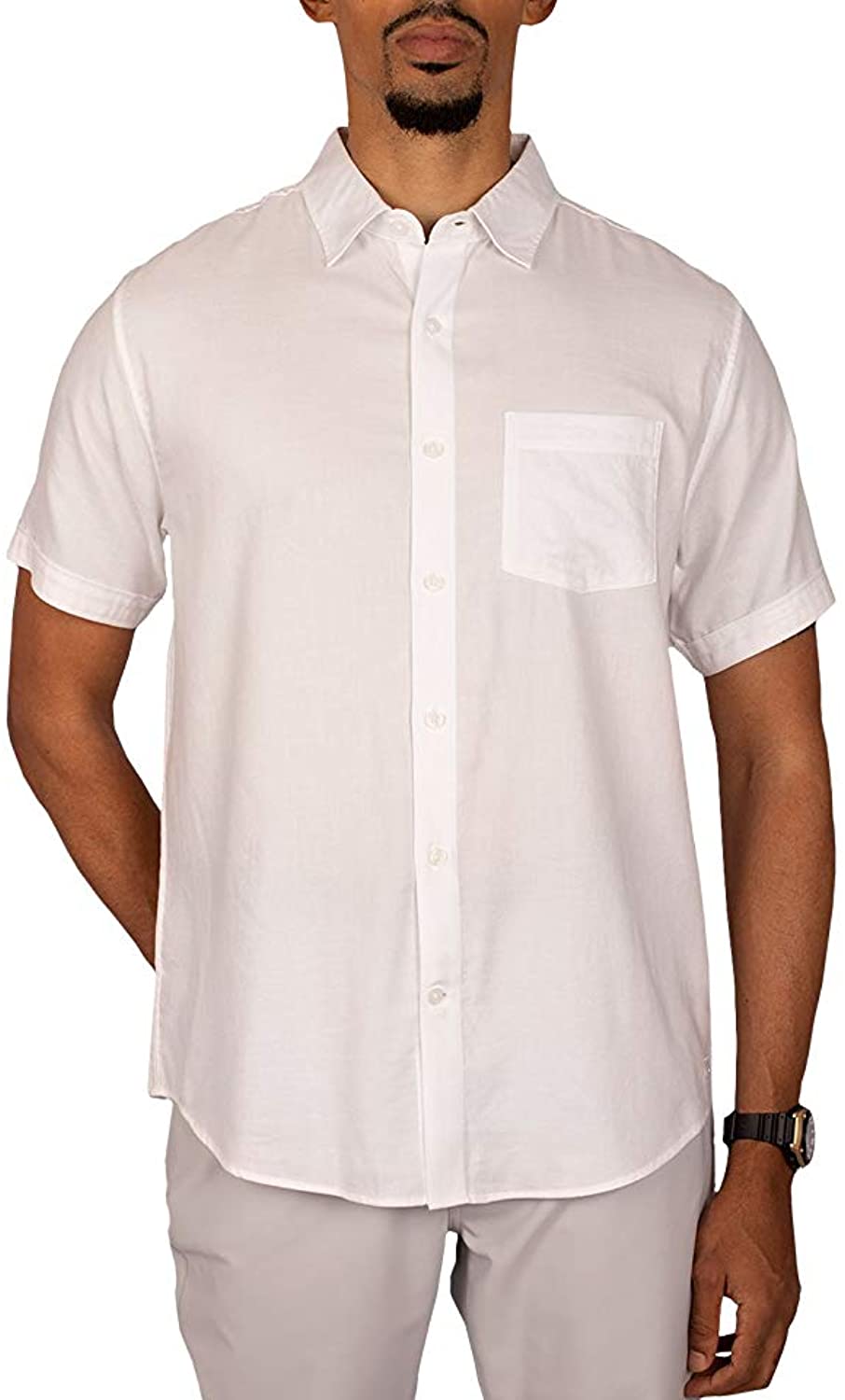 Cutter & Buck Men's Short Sleeve Shirt Color White Size S