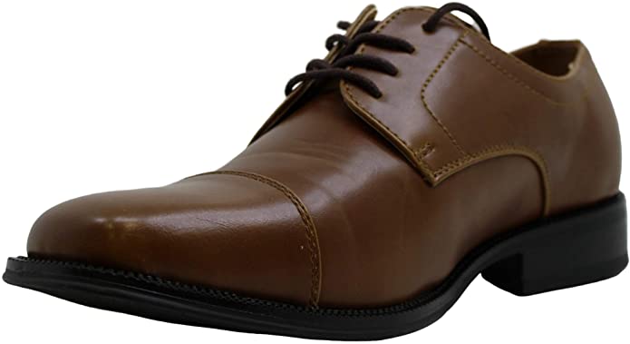 Alfani Men’s Adam Lace Up Dress Oxford Shoes Color Tan Size 8.5M