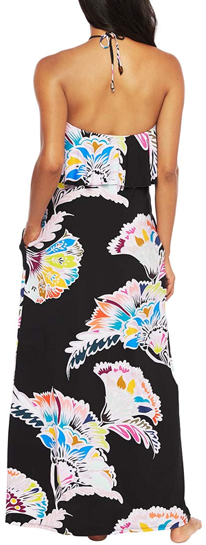 Trina Turk Women's Maxi Dress Swim Cover-up Color Multi/Seychelles Size M