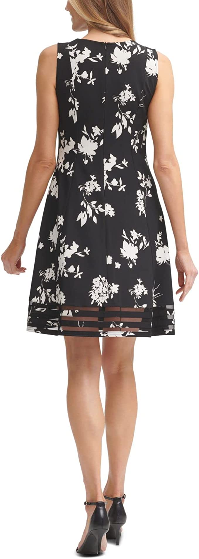 Jessica Howard Women’s Petite Floral Illusion Fit Flare Dress Size 10P
