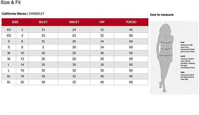 California Waves Ribbed One Piece Swimsuit Color Baby Blue