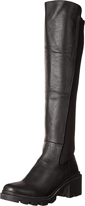 Steve Madden Women's Rino Boot  Color Black Leather Size 7M