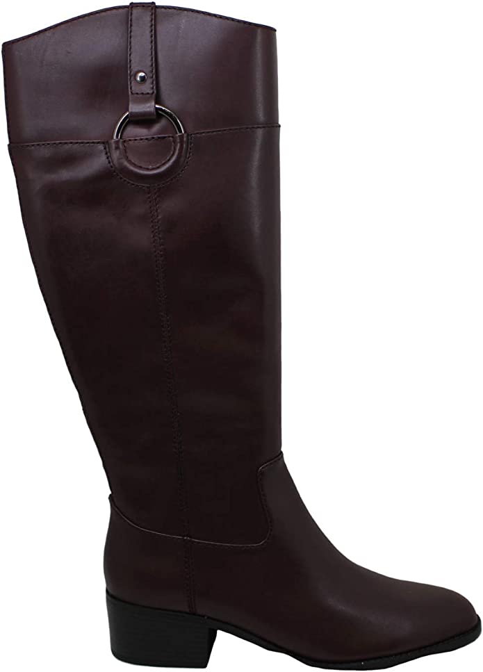 Alfani Women's Bexleyy Wide-Calf Riding Boots Color Cognac Leather Size 7M