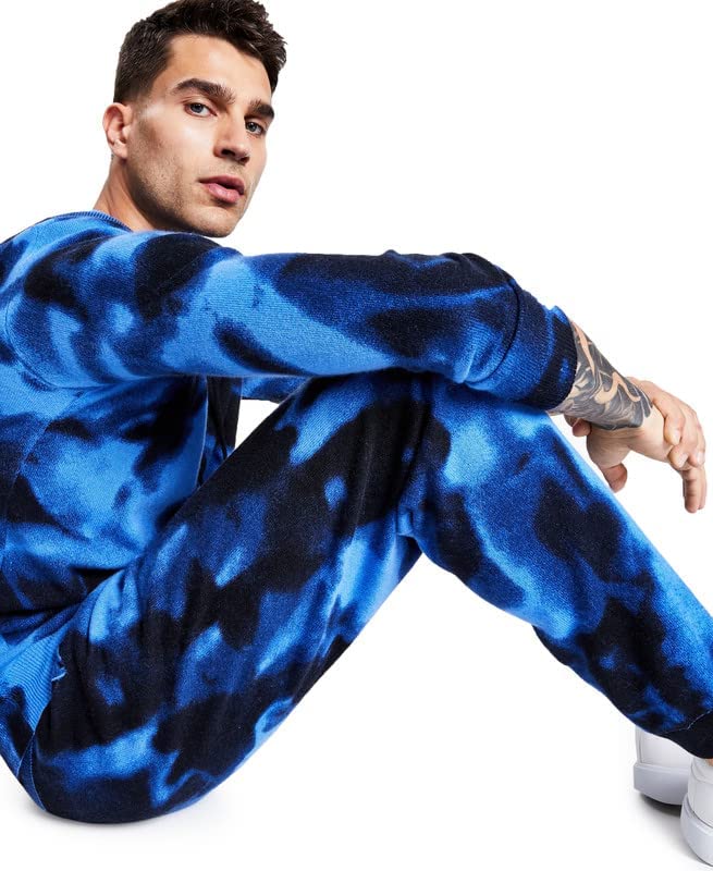 INC International Concepts Men's Tie-Dye Jogger Pants Color Blue Wash Size S