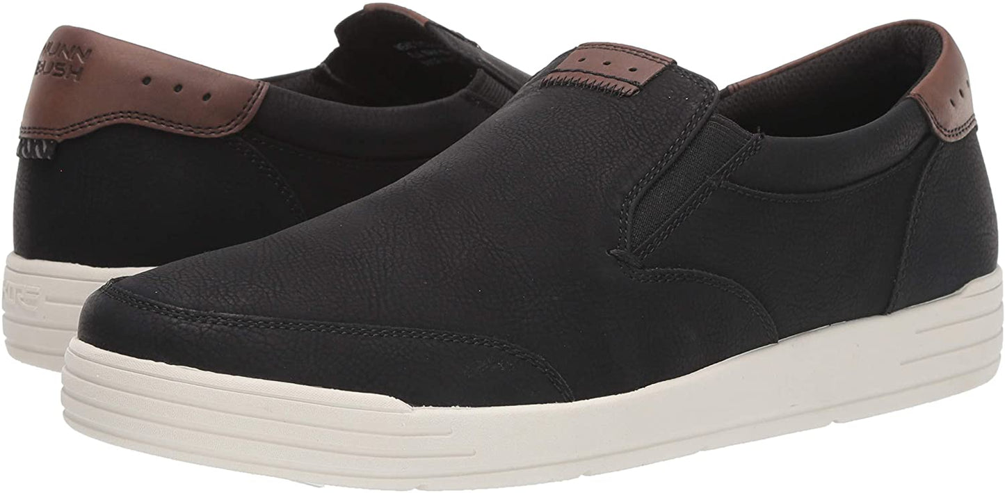 Nunn Bush Men's Kore City Walk Moccasin Toe Sneaker Style Slip on Loafer Shoe Color: Black Size 10.5W