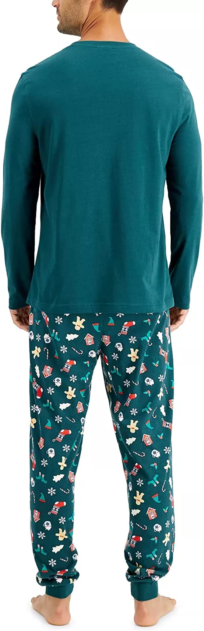 Family Pajamas Men's So Elfing Merry Christmas PJ Set Color Green Size L