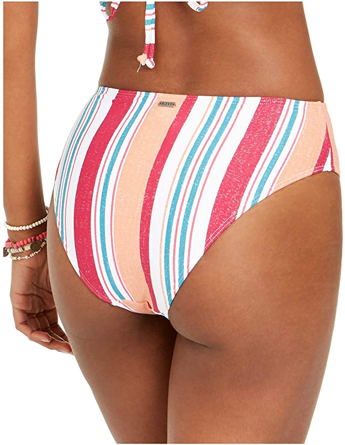 Roxy Juniors' Striped High-Waist Bikini Bottoms Color Multicolor Size XS