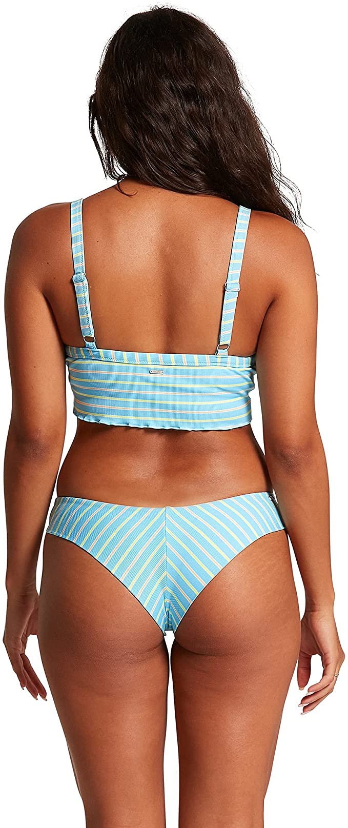 Volcom Next in Line Cheekini Bikini Bottoms Color Coastal Blue Size XS