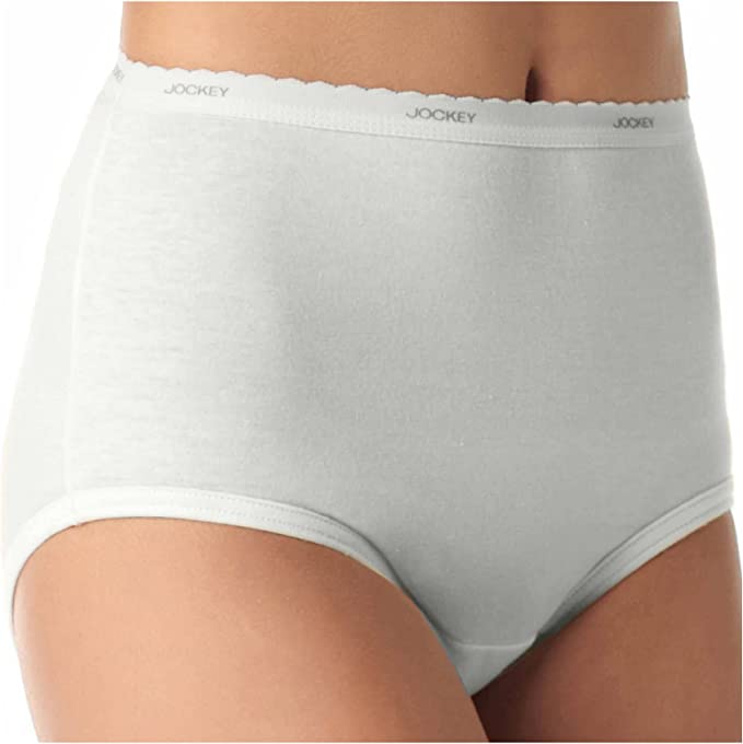 Jockey Women's Underwear Classic Brief - 3 Pack Color Ivory Size 5/S