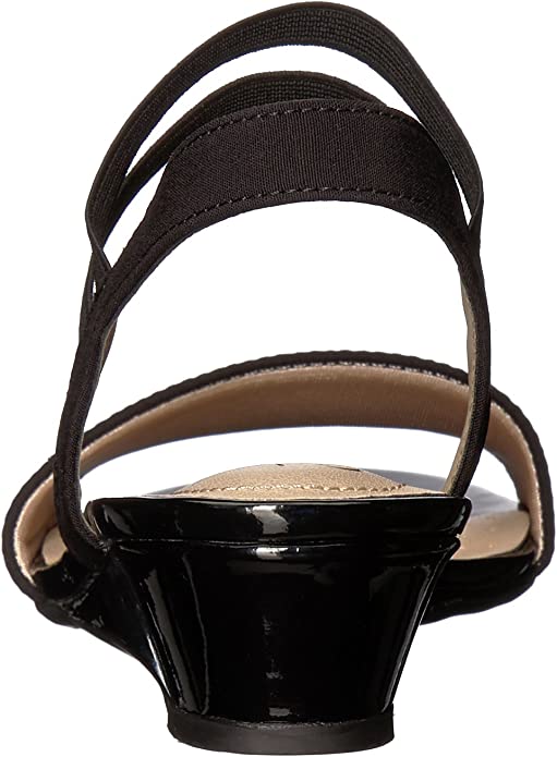 LifeStride Women's Yolo Wedge Sandal Color Black Size 6.5W
