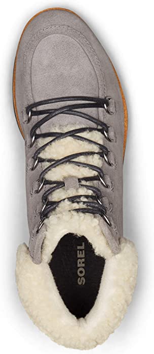 Sorel Women's Harlow Lace Cozy Ankle Boot Color Light Gray Size 5M
