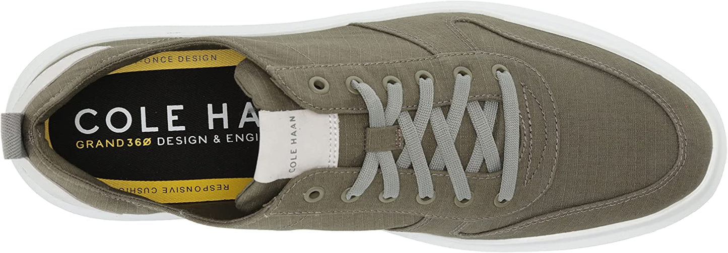 Cole Haan Mens GrandPro Rally Court Canvas Court Sneakers Color Dusty Olive White Size 9.5M