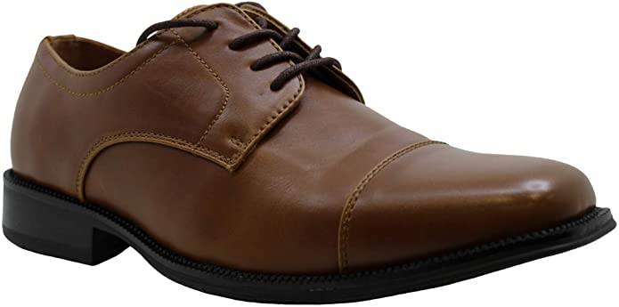 Alfani Men’s Adam Lace Up Dress Oxford Shoes Color Tan Size 8.5M