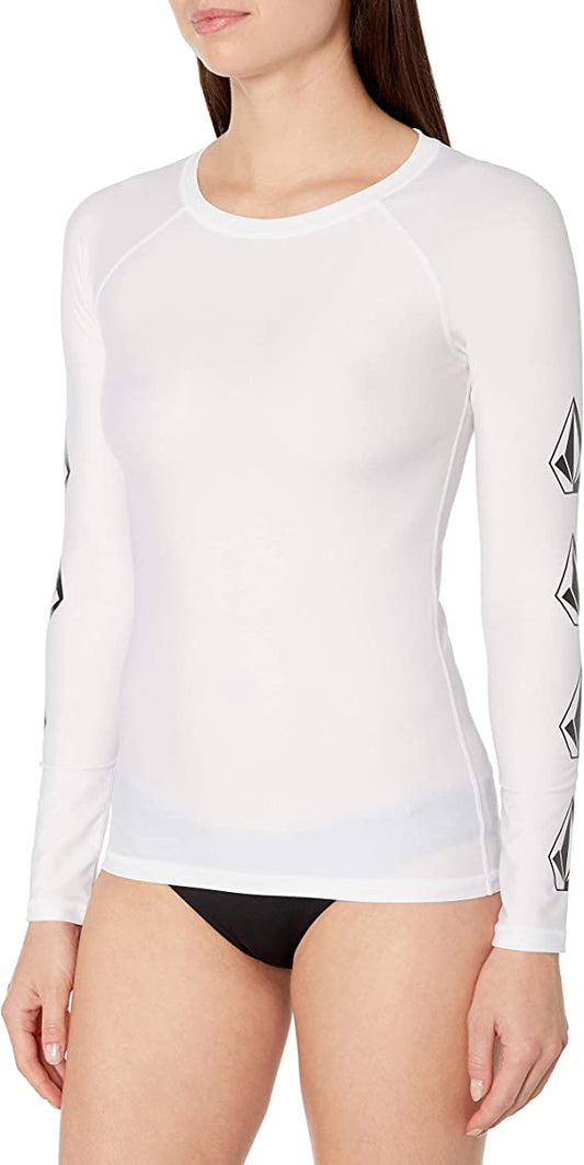 Volcom Women's Simply Core Long Sleeve  Color White Size S