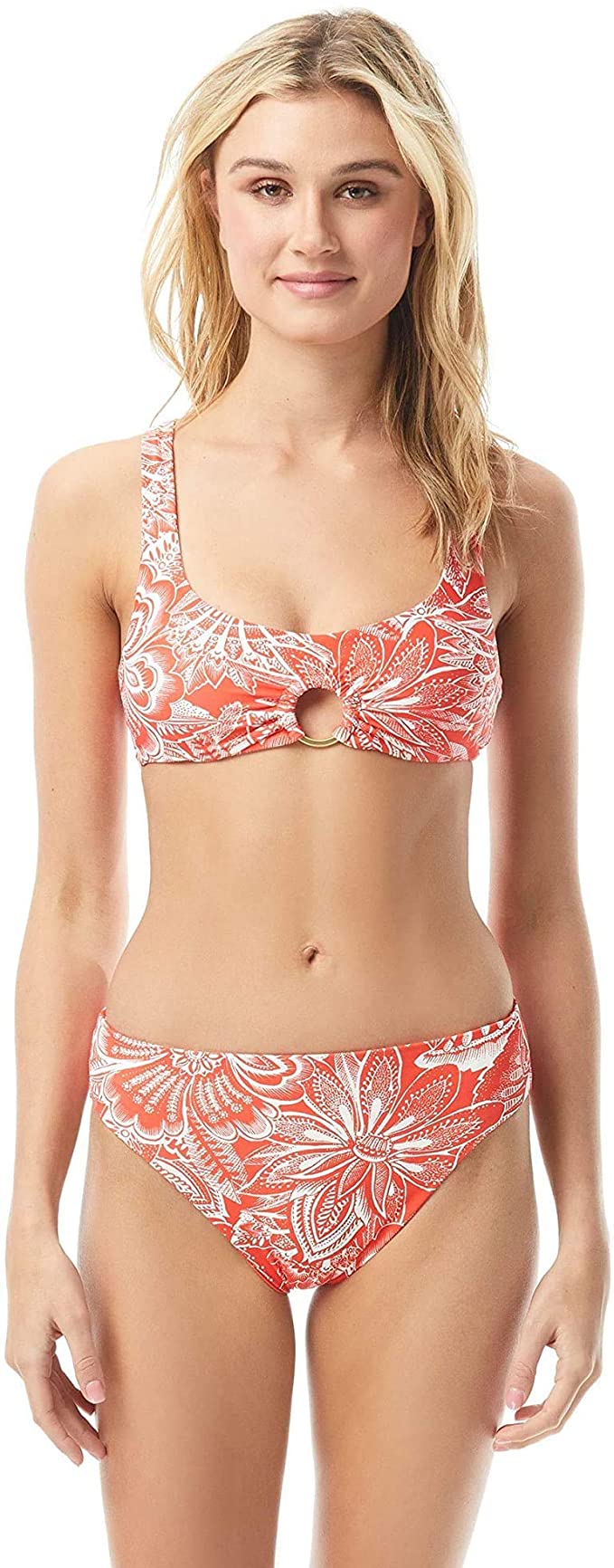 Vince Camuto Women's Standard Ring Bikini Top Color Poppy 670 Size S