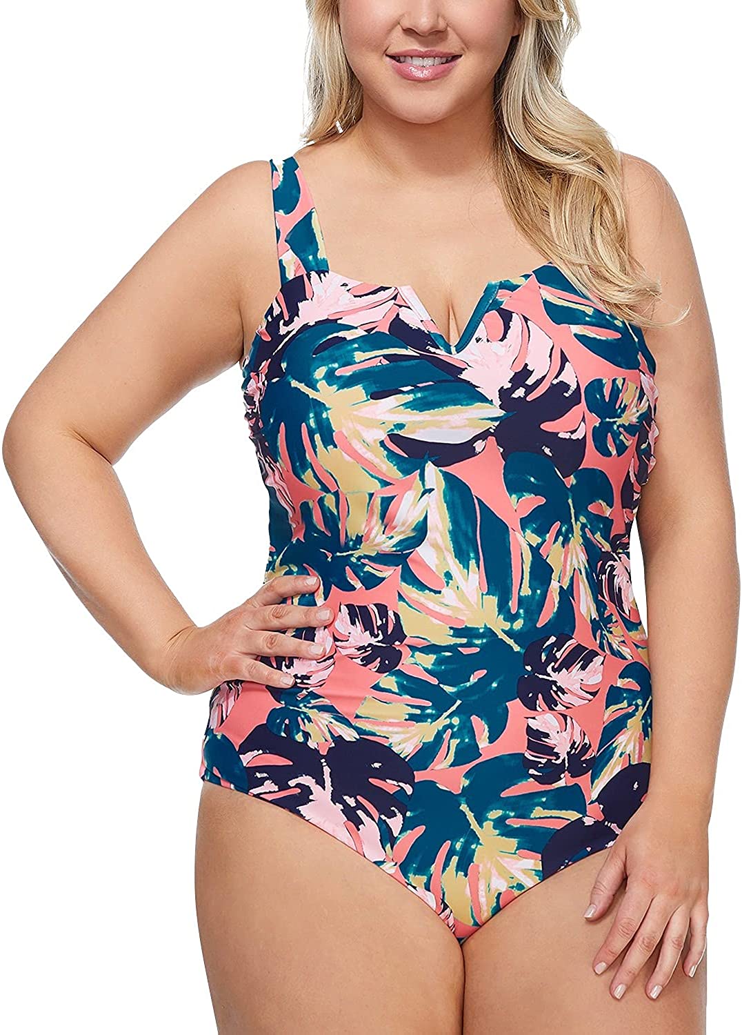 Raisins Curve Trendy Plus Size Malaga One-Piece Swimsuit Color Maspalomas Size 16W