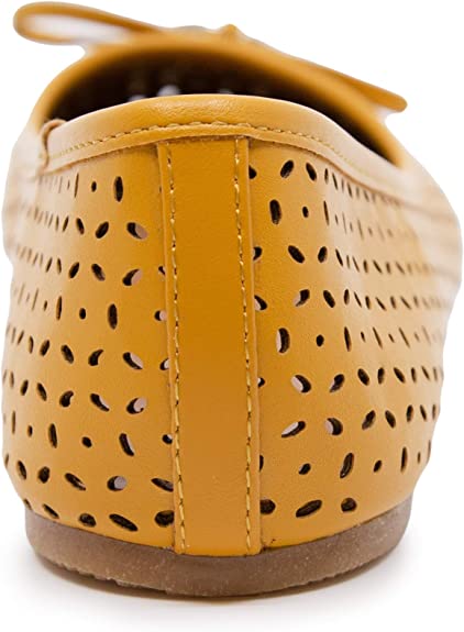 Nautica Women's Cut Out Perforated Slip On Ballet Flats Color Seaback 2/Mimosa Size 6M