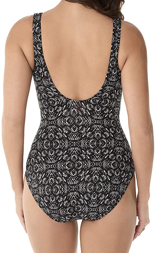 Miraclesuit Women's Swimwear Incan Treasure Criss Cross Escape Sweetheart Neckline Tummy Control One Piece Swimsuit