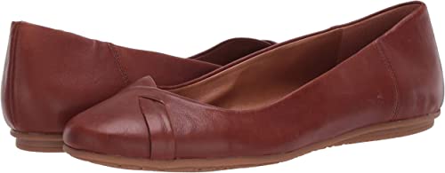 ZODIAC Women's Sadie Ballet Flat Color Cognac Size 11M