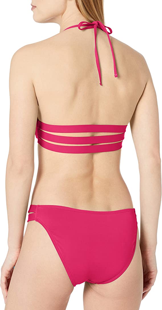 BCBGeneration Standard Monokini One Piece Swimsuit Color Hot Fuchsia Size 2XS