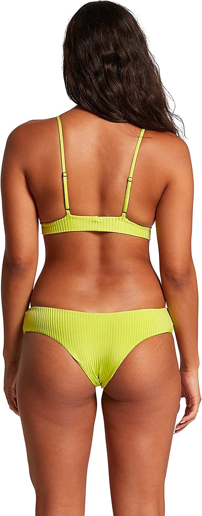 Volcom Simply Rib Tri Bikini Top Color Lime Size M