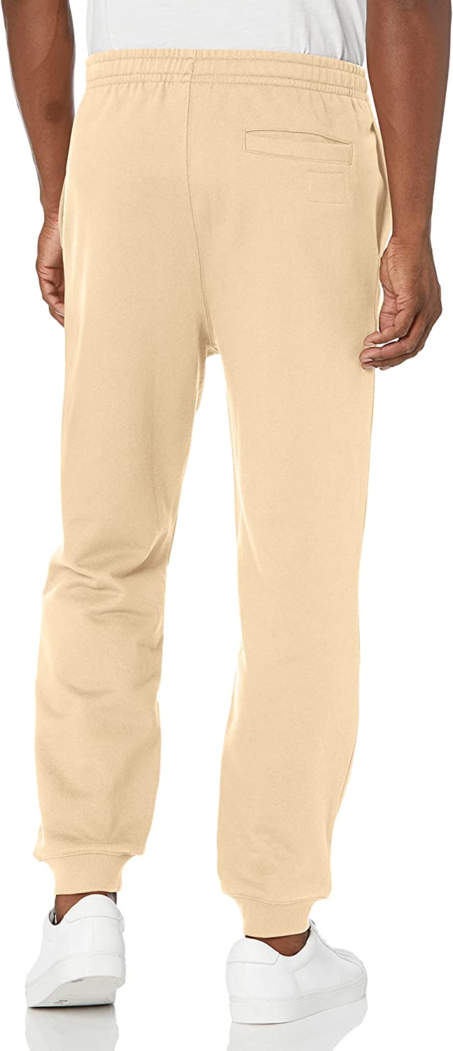 Lacoste Men's Solid Non-Brushed Fleece Joggers Color Natural Beige Size M