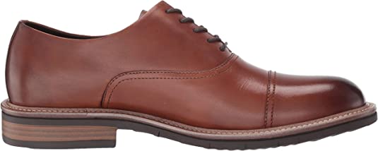 Kenneth Cole Reaction Men's Klay Flex Cap-Toe Oxford Color Cognac Size 9.5M