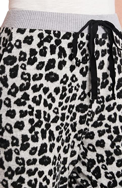 Vince Camuto Womens Cozy Leopard Print Jogger Pants Color Silver Tone Heather Size L