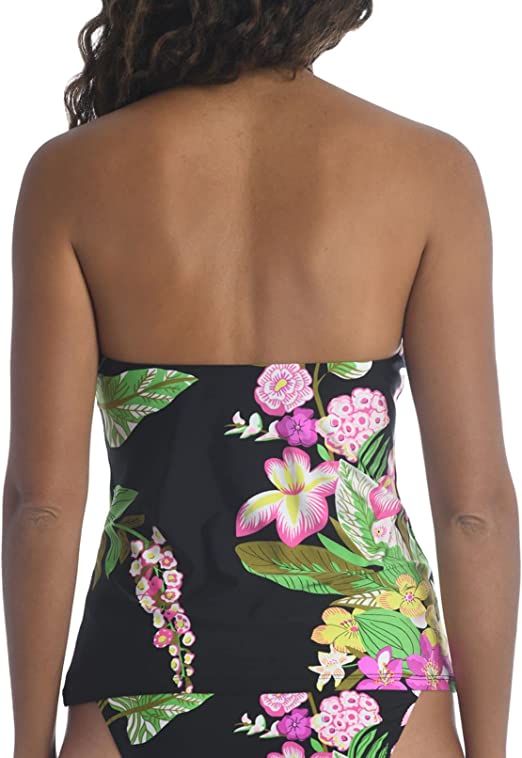 Trina Turk Standard Halter Bandeau Tankini Top Color Multi/Moonlit Lotus Size 4