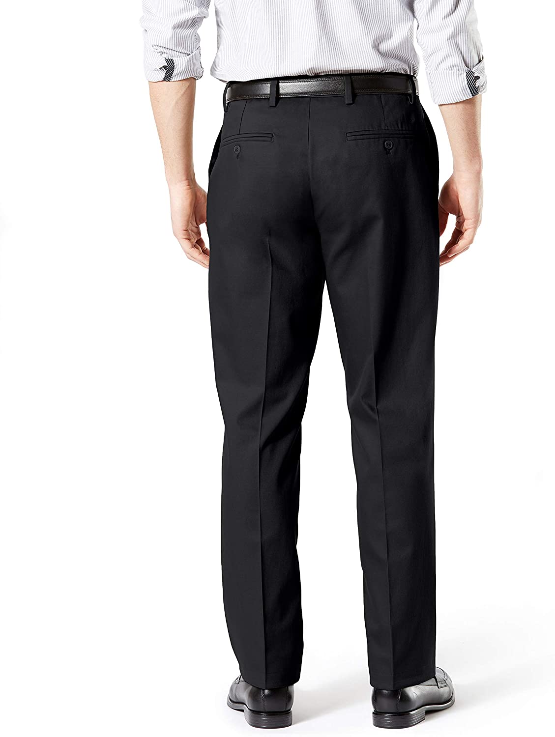 Dockers Men's Signature Classic-Fit Stretch Pants Color Khakis Black W36xL32