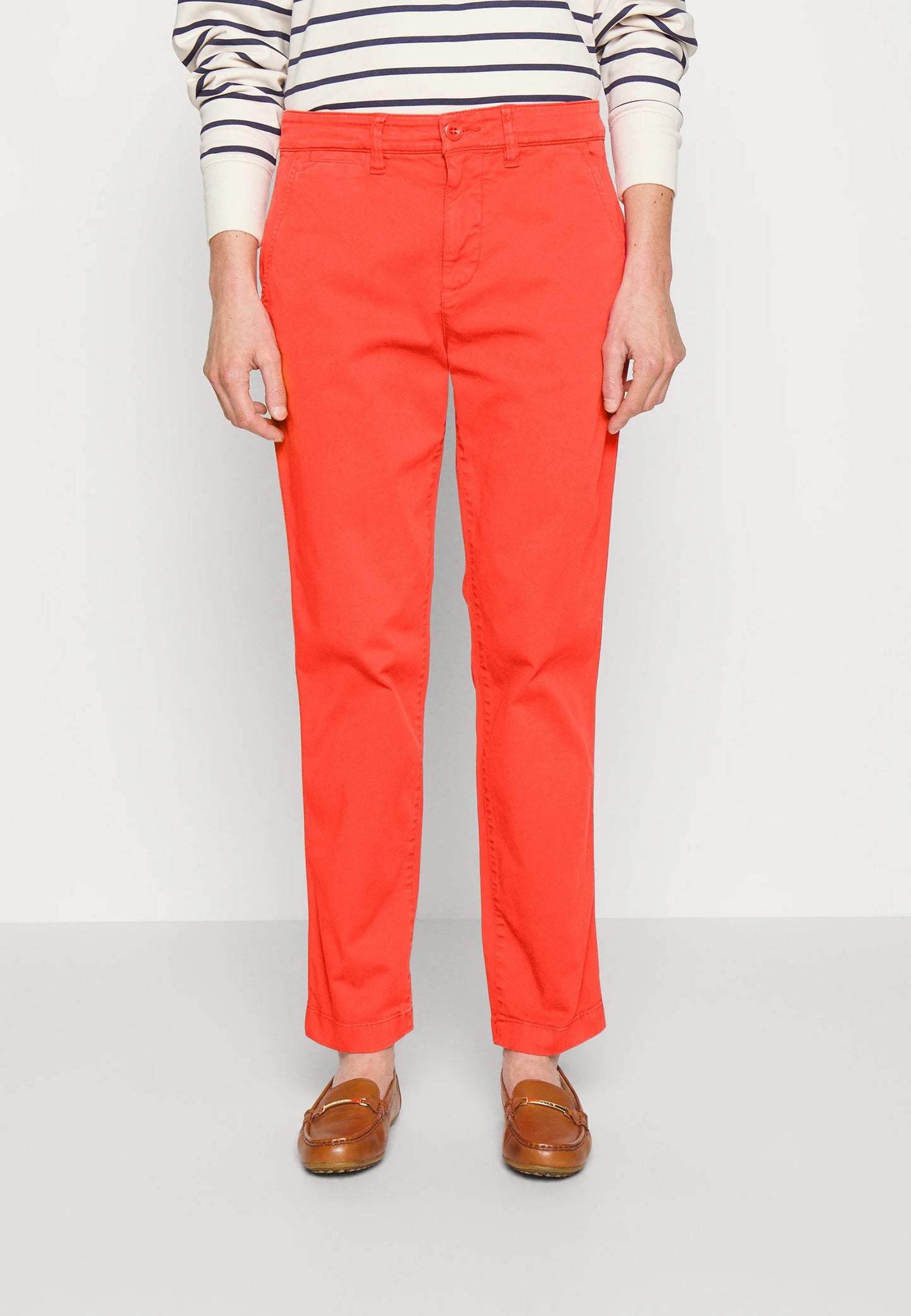 Lauren Ralph Lauren Womens Cropped Classic Chinos Color Hyannis Port Orange Size 12