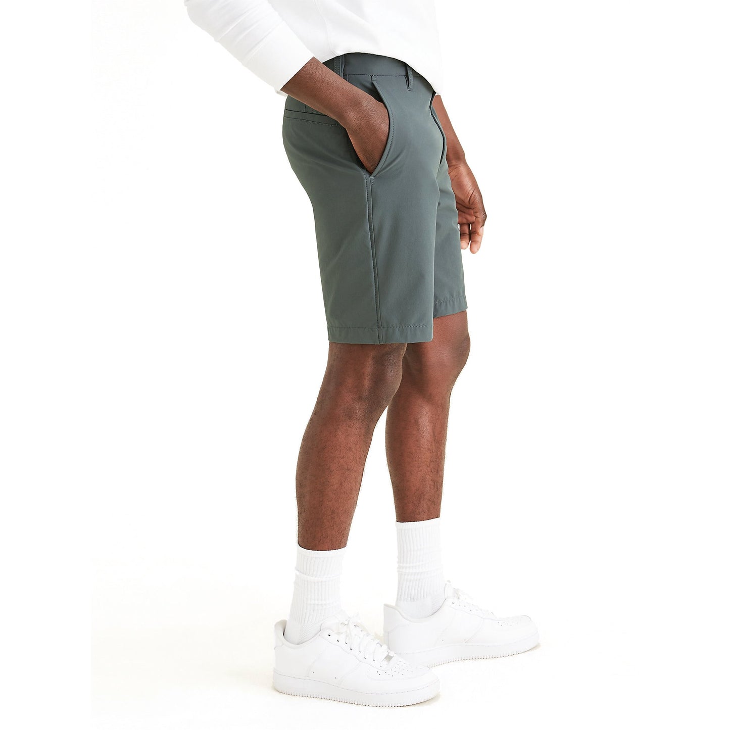 Dockers Men's Straight-Fit Supreme Flex Shorts Color Cool Slate Size 34
