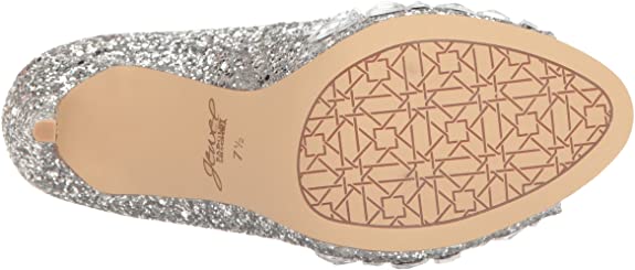 Jewel Badgley Mischka Women's Conroy Dress Sandal Color Smoke Glitter Size 9.5M