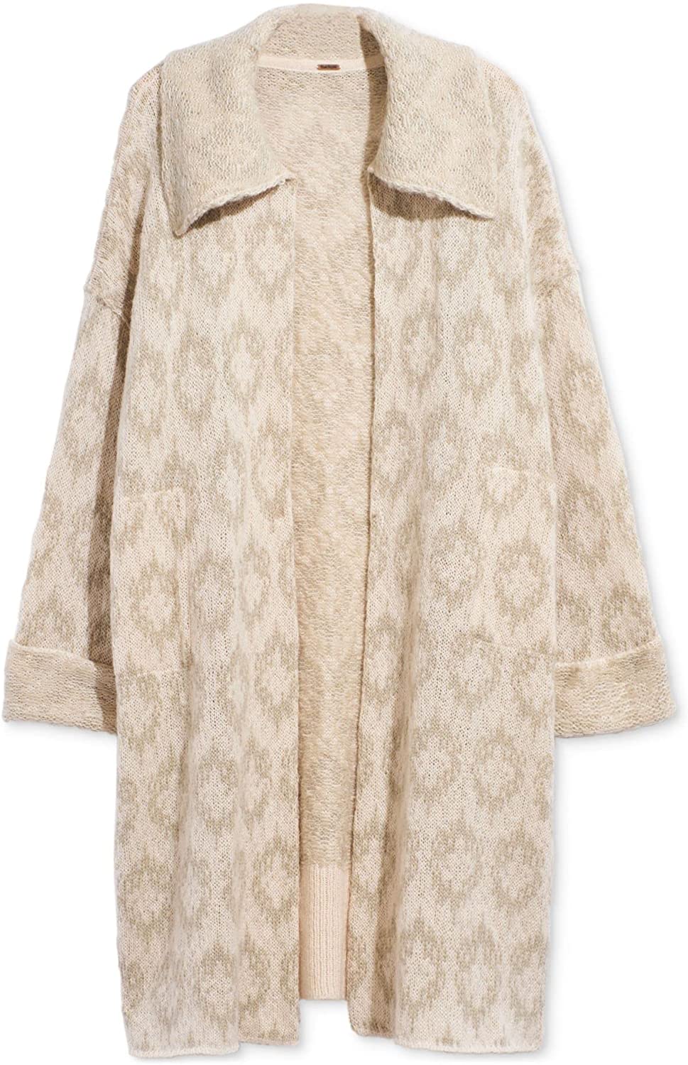 Free People Women's Like a Diamond Sweater Coat Color Icy Diamond Combo Size S