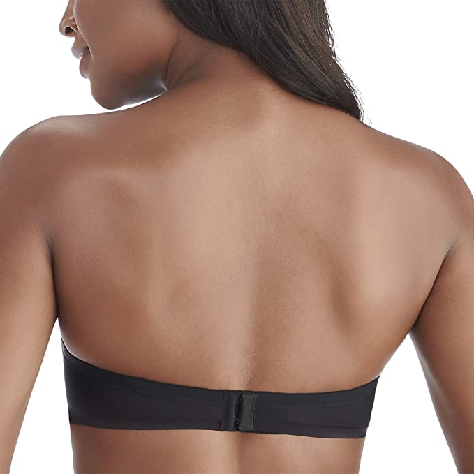Vanity Fair Nearly Invisible Strapless Underwire Bra Color Midnight Black Size 34DD