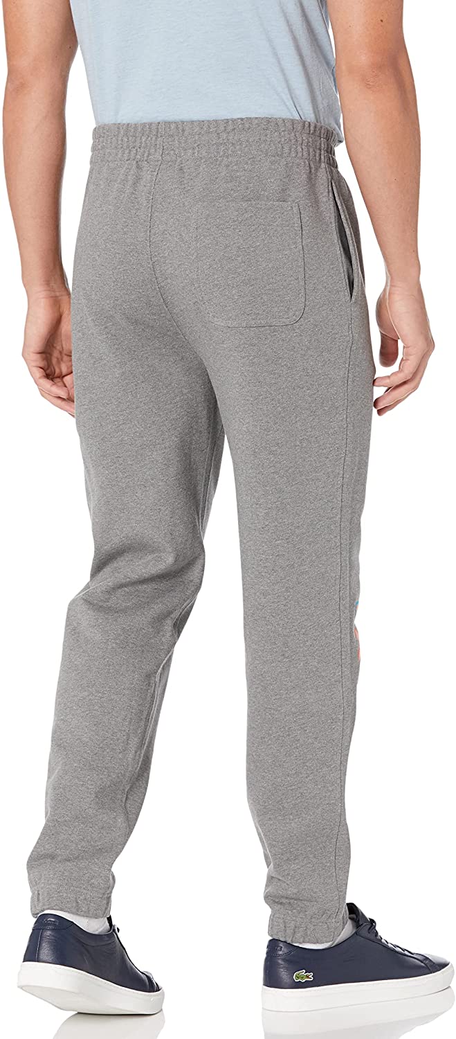 Lacoste Men's Rainbow Wording Joggers Color Heather Lead Size L
